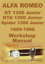 Alfa Romeo GT1300, GTA1300 & Spider 1300 Junior Workshop Repair Manual