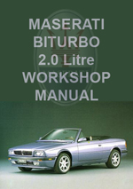 Maserati 2.0 Litre Biturbo 1981-1994 Workshop Repair Manual
