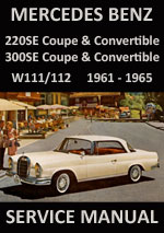 Mercedes Benz W110, W111, W112, W113, 1959-1966 Workshop Service repair Manual Download PDF