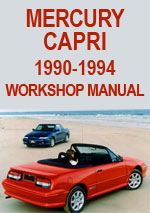 Mercury Capri 1990-1994 Workshop Repair Manual