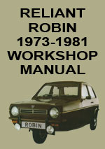Reliant Robin Workshop Repair Manual 1973-1981