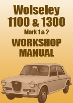 Wolseley 1100 and 1300 Workshop Repair Manual